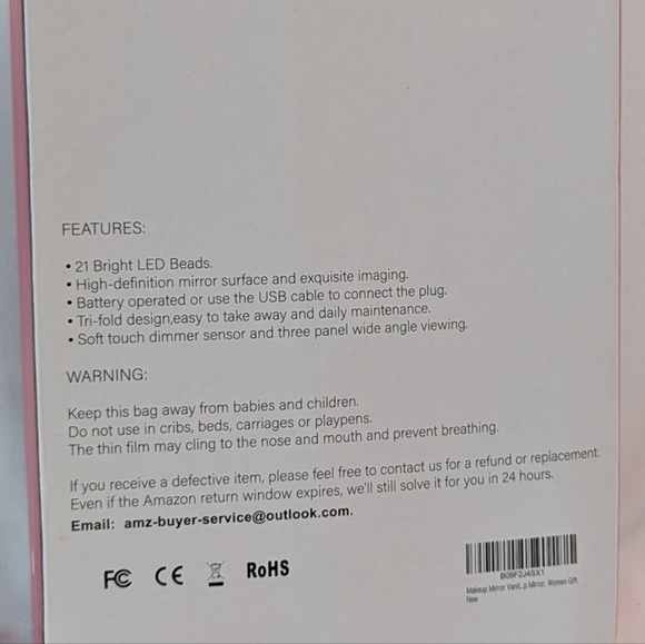 Three Panel LED Makeup Mirror - Picture 7 of 7